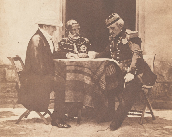 Lord Raglan, Marshal Pélissier and Omar Pasha on the morning of the taking of Mamelon, 7 June 1855