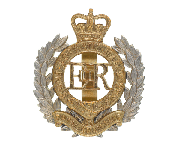 Cap badge, Royal Engineers, c1950s