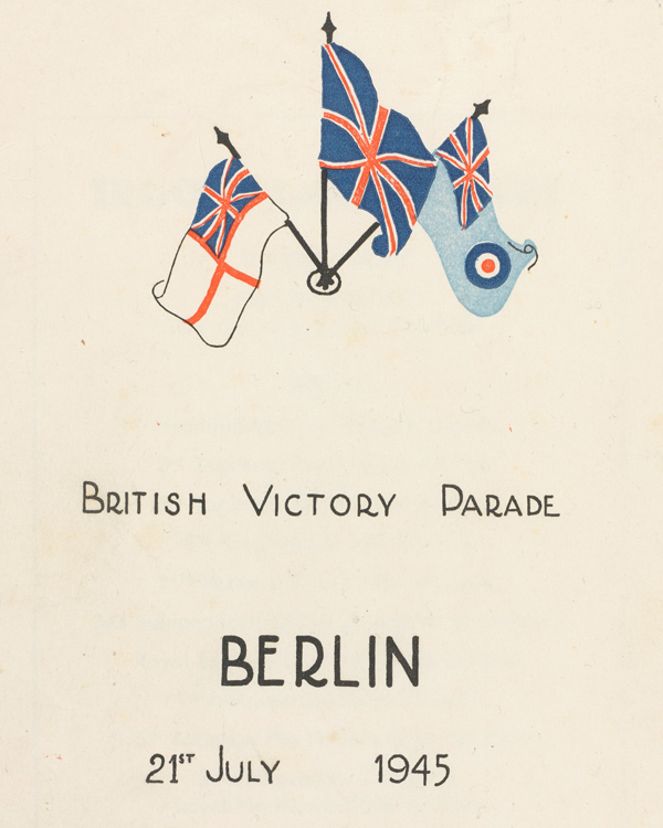 Programme for the Berlin Victory Parade, 21 July 1945