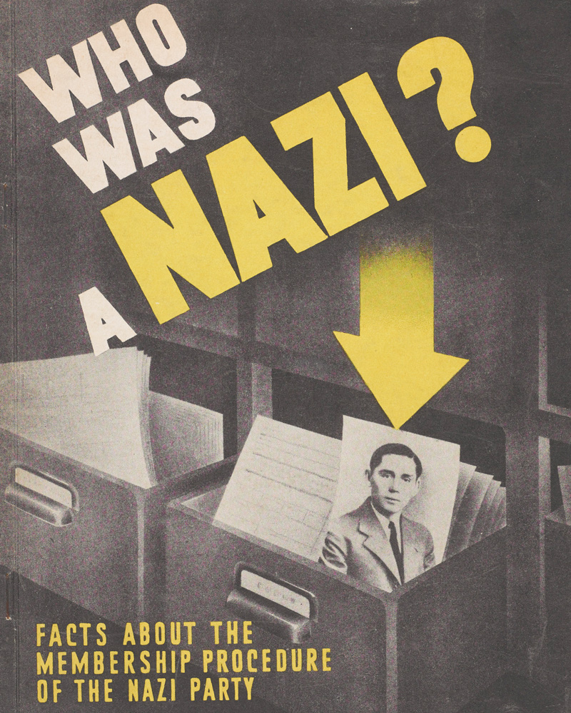 Information pamphlet about the Nazi Party used by British investigators, 1948