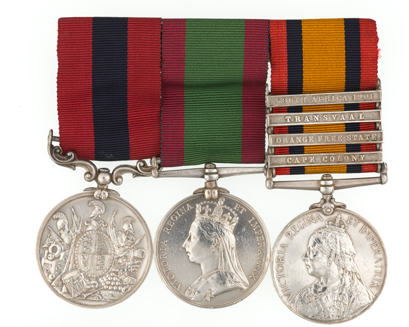 Medal group awarded to Battery Sergeant Major W Smith, Royal Artillery and Elswick Battery, 1st Northumberland Artillery Volunteers, 1878-1901