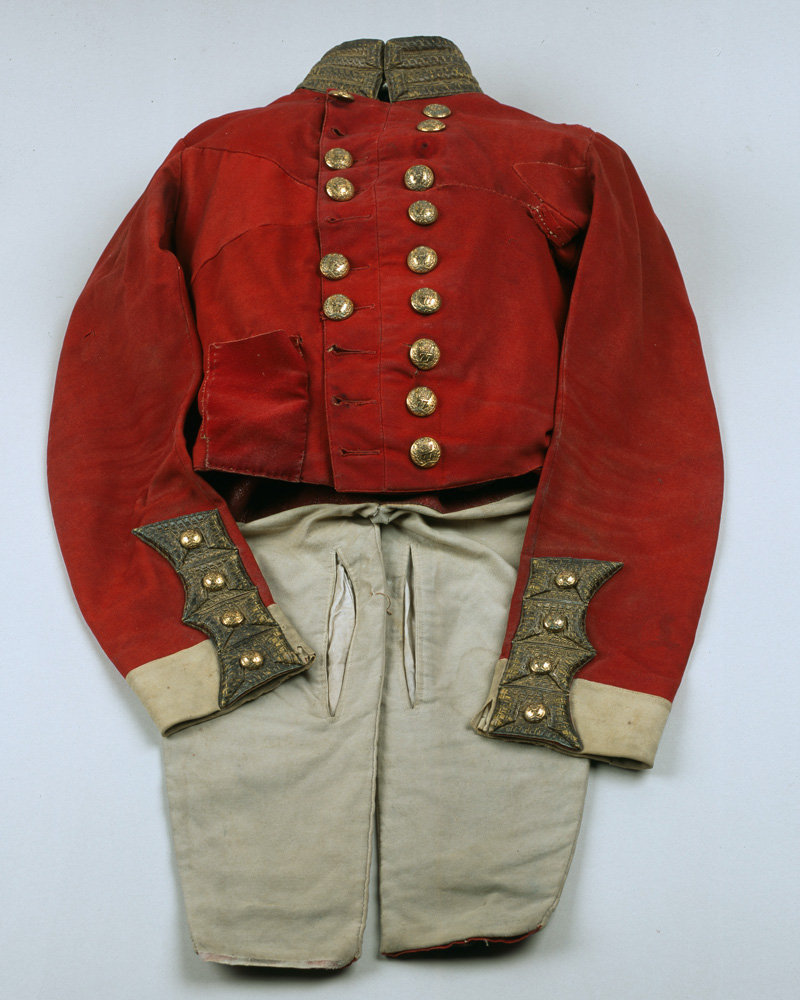 Officer's full dress coatee worn by Captain Audley Lemprière, 77th (East Middlesex) Regiment, c1855
