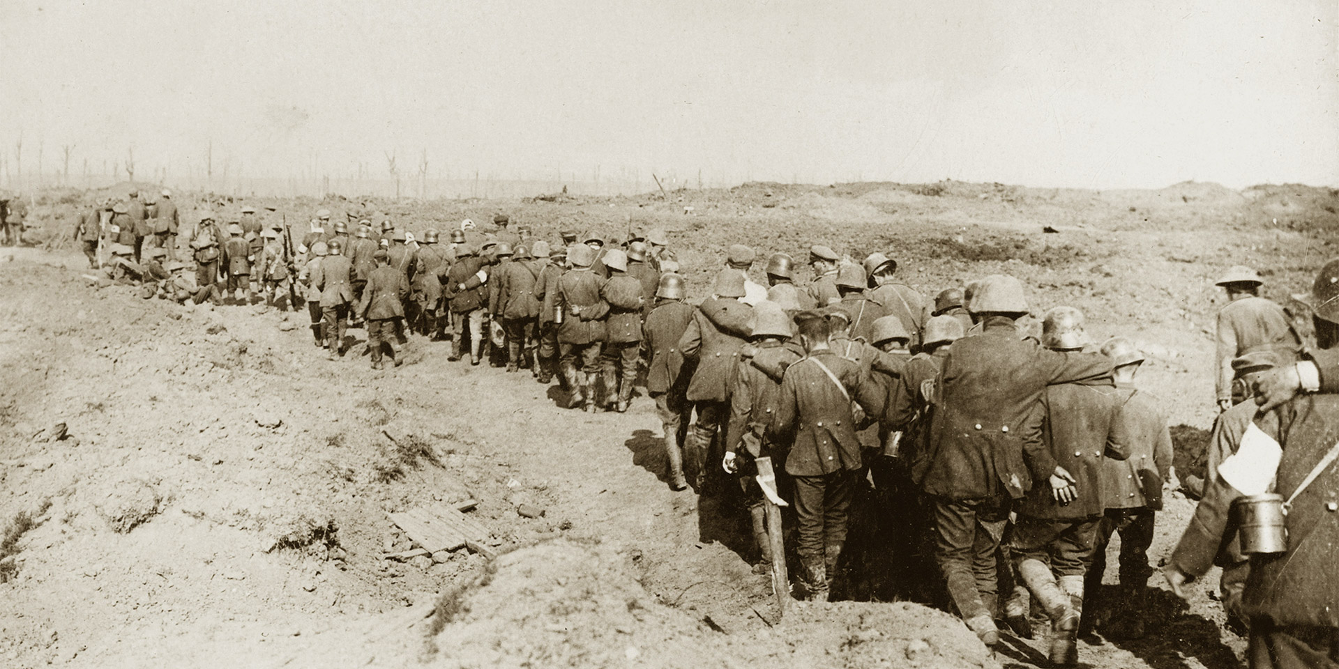 German prisoners of war captured during the battle of the Menin Road, 1917