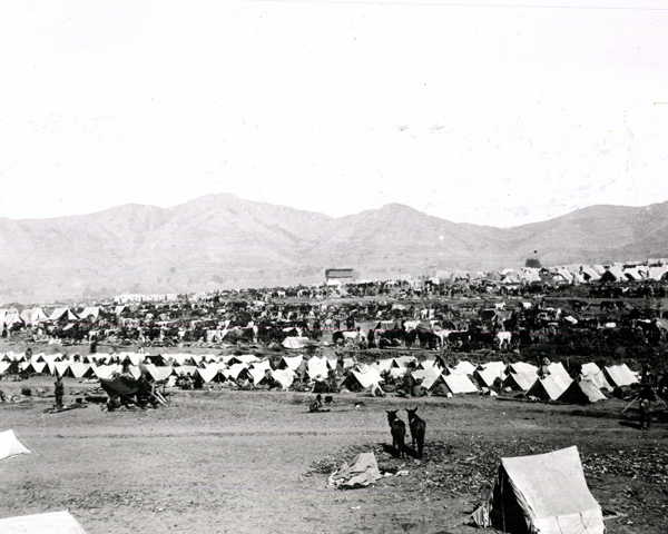 The British camp at Maidan in the Tirah, 1897