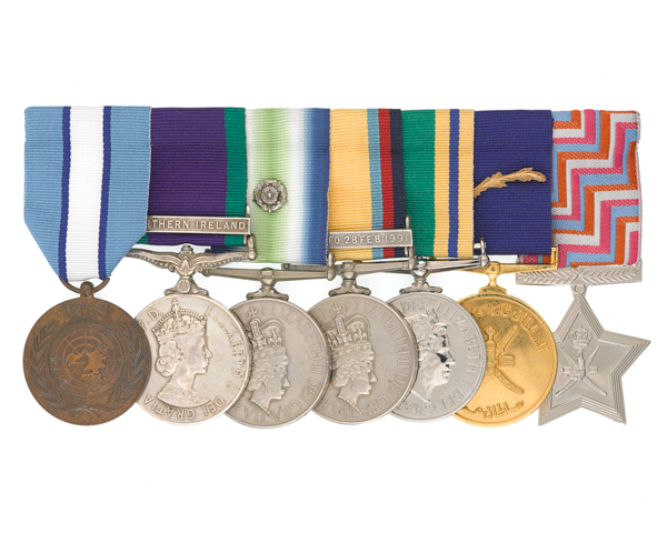 Medals of Warrant Officer 1 'Dia' Harvey of the SAS, 1964-95