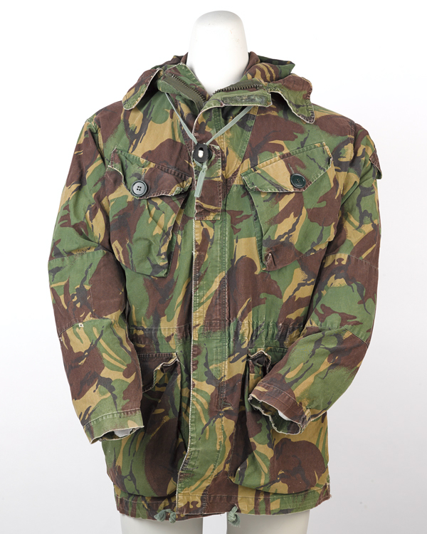 Camouflage smock worn by Warrant Officer 1 'Dia' Harvey, SAS, c1982