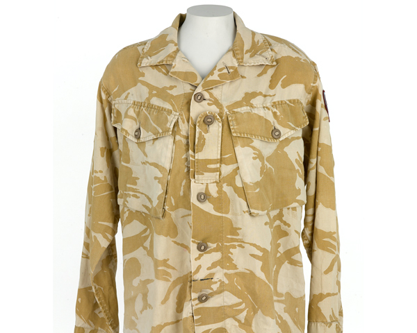 Shirt worn by combat medic Sergeant Chantelle Taylor in Afghanistan, 2008