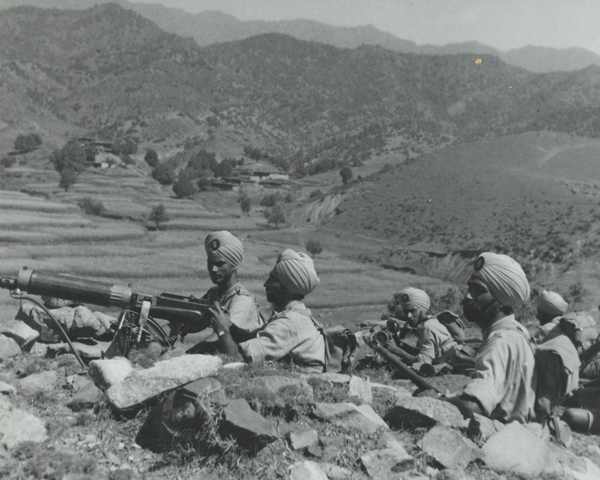A machine gun section of 2nd Royal Battalion (Ludhiana Sikhs), 11th Sikh Regiment, Waziristan, 1936