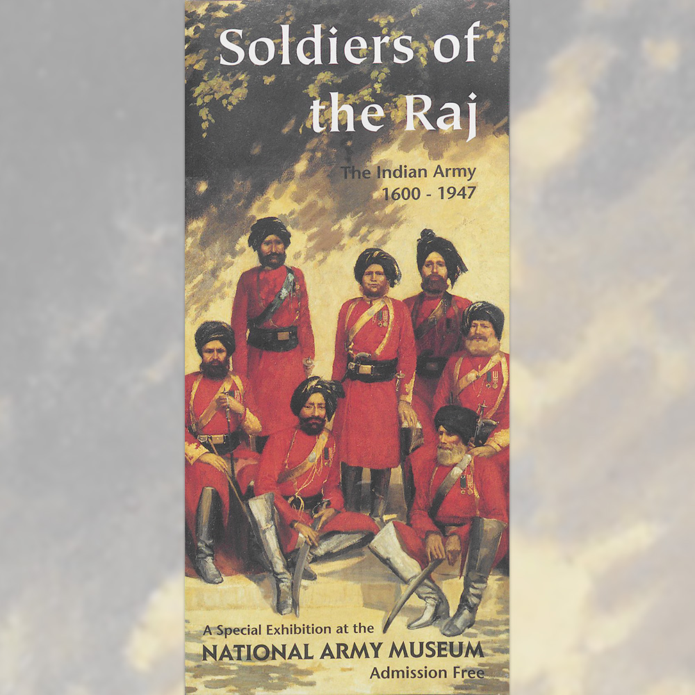 Exhibition leaflet cover, Soldiers of the Raj, 1997
