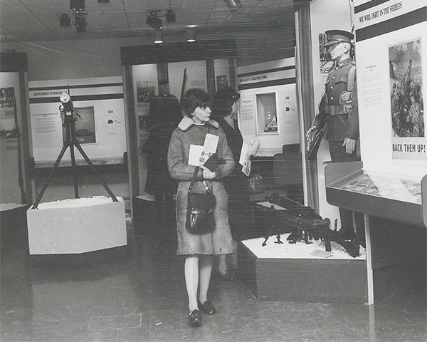 Visitors at the London's Citizen Soldiers exhibition, 1972