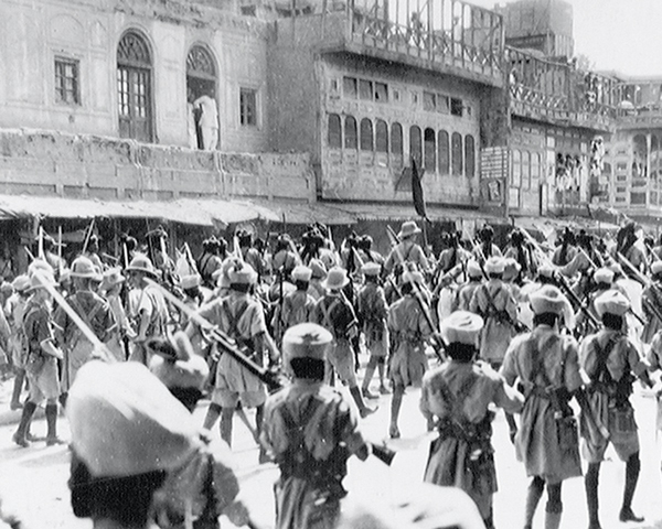 Riot control duties in Peshawar, 1930