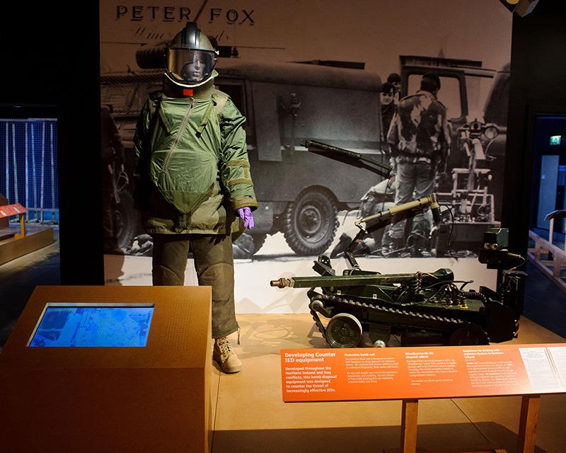 Bomb disposal kit and equipment, Unseen Enemy exhibition, 2013