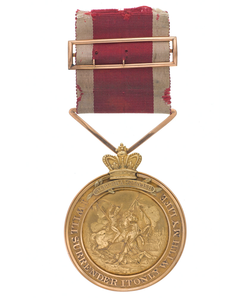Regimental Medal awarded to Lieutenant Matthew Latham, 3rd (The East Kent) Regiment, for saving the colours at Albhuera, 1811