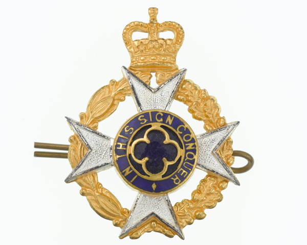 Officers' cap badge, Royal Army Chaplains' Department, c1980