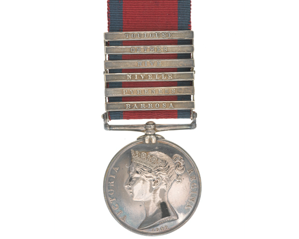 Military General Service Medal 1793-1814, awarded to Lieutenant Daniel Forbes, 95th Rifles