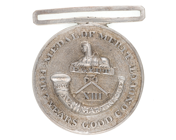 Seven years' service medal, 13th (1st Somersetshire) Regiment, c1825 