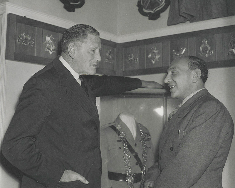 Field Marshal Auchinleck (left), 1956