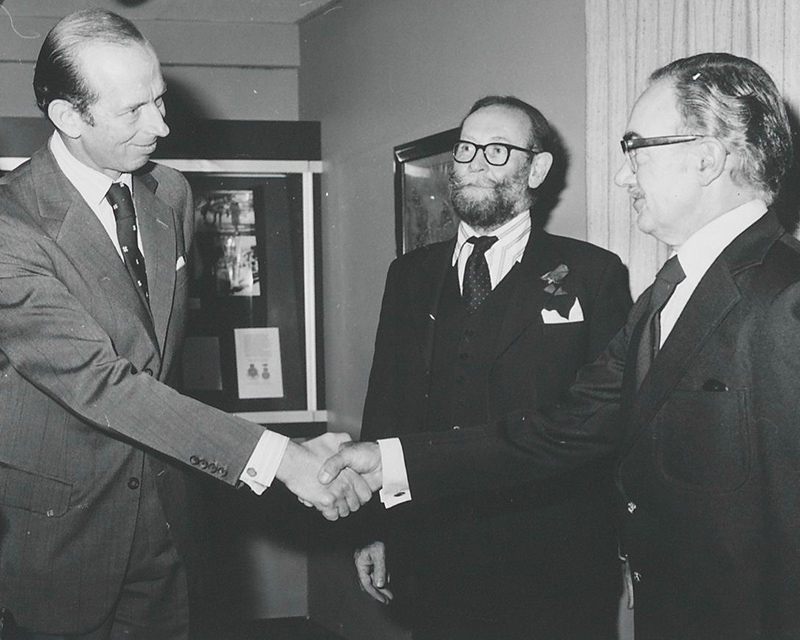 The Duke of Kent (left), 1981