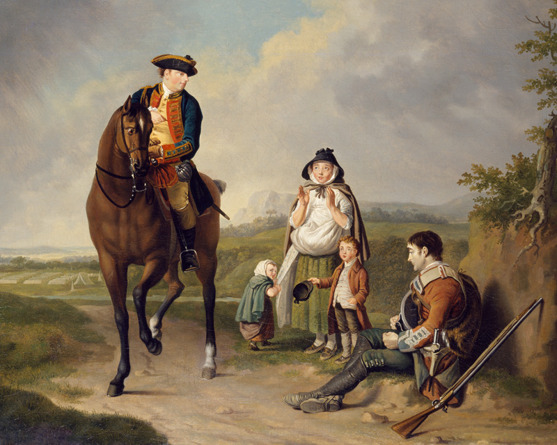 The Marquess of Granby relieving a sick soldier, c1765