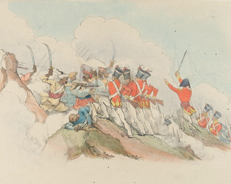 The 59th Regiment storming the breach at Bhurtpore, 1826