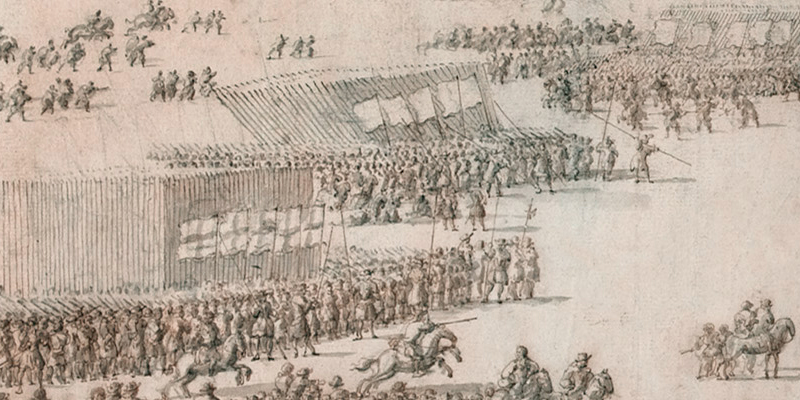 Detail from 'A Grand Review on Hounslow Heath, 1687'