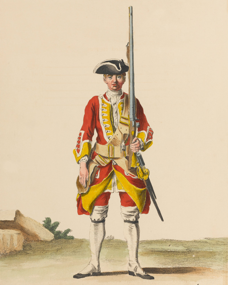 A soldier of the 30th Regiment of Foot, c1742
