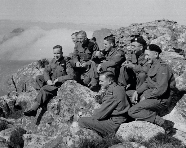 Members of 3rd County of Yeomanry on Table Mountain, 1941
