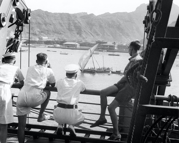 Aden port viewed from HMT 'Orion', 1941