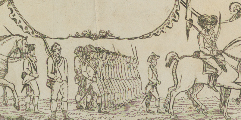 Detail from 'A view of the Engagement at Vinegar Hill, June 21st 1798'