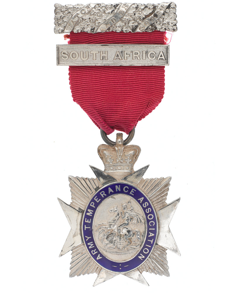 Army Temperance Medal for six years' abstinence, South Africa, 1900