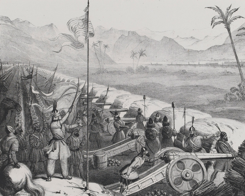 Sikh artillery at Ferozeshah, 1845
