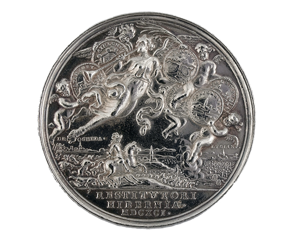 Silver medal commemorating the Pacification of Ireland, 1691