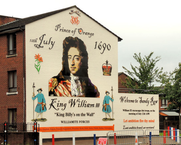 A mural in Belfast depicting King William III, 2012