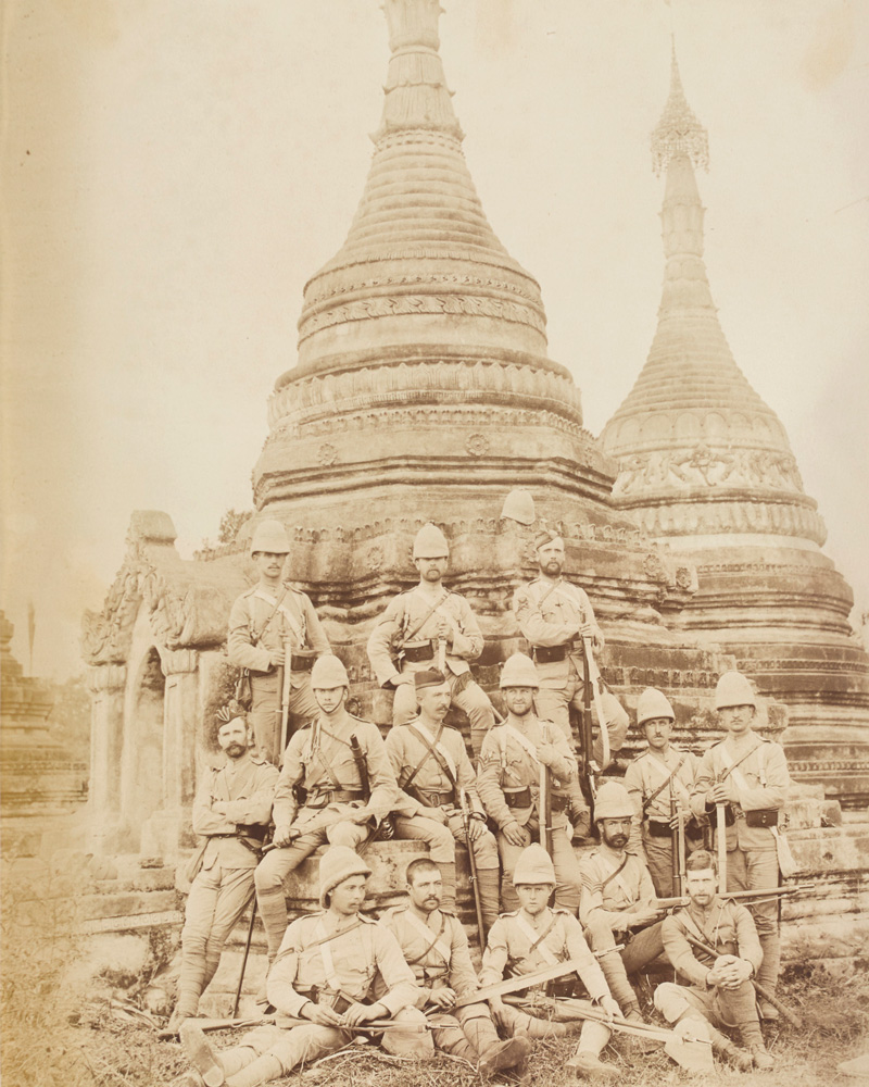 Officers and non-commissioned officers of the 2nd Devonshire Regiment, Wuutho, Burma, 1891