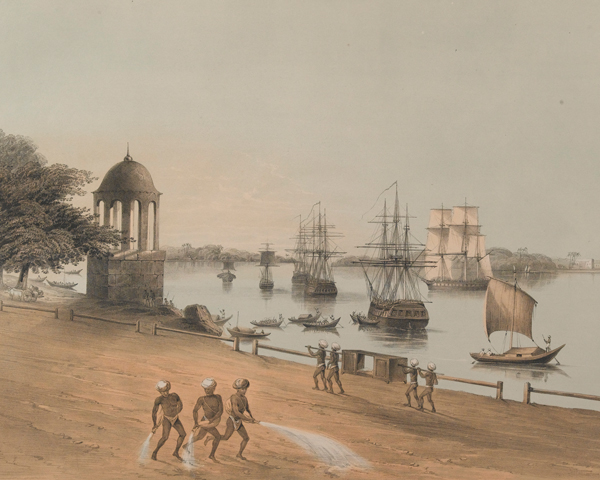 Shipping on the River Hoogly, Calcutta, c1857