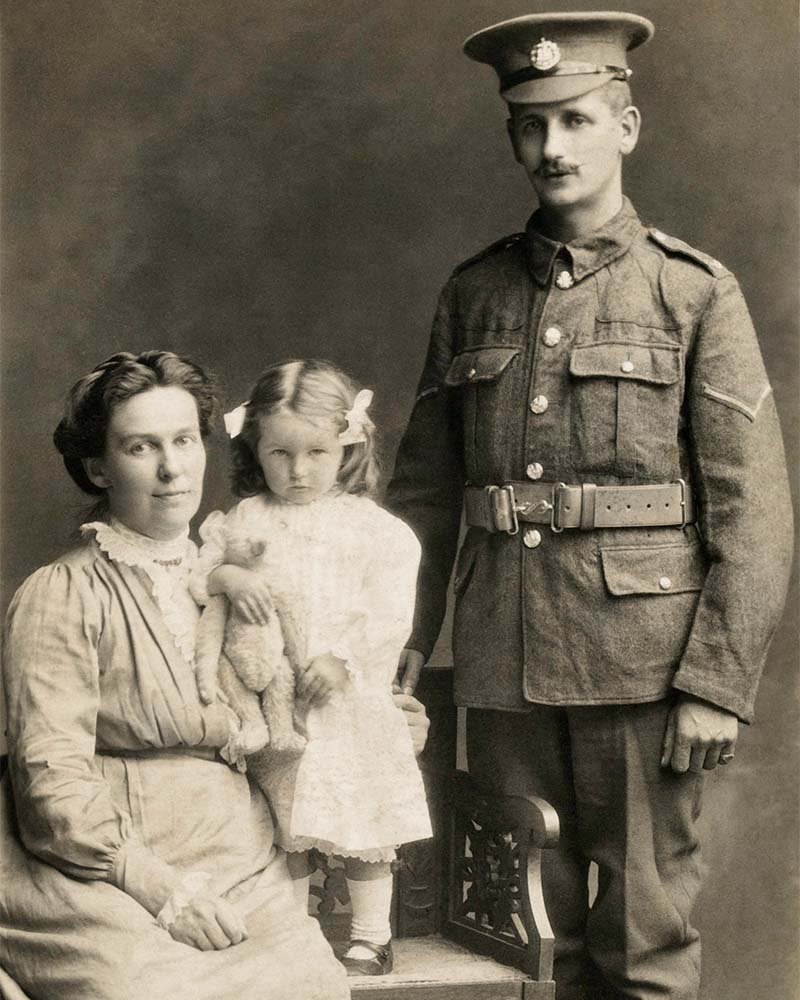 Lance-Corporal Alfred John Wilce with his family, 1916