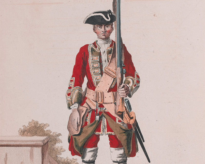 Soldier of the 19th Regiment of Foot, 1742