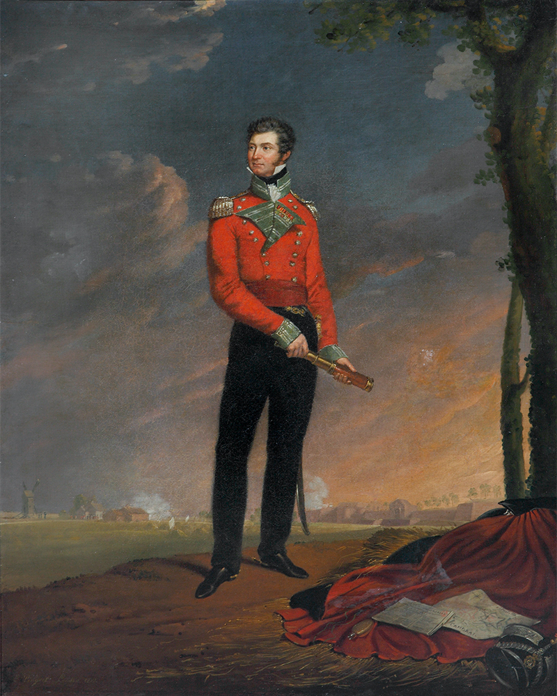 Major Sir Neil Campbell in the uniform of the 54th (West Norfolk) Regiment of Foot, c1815