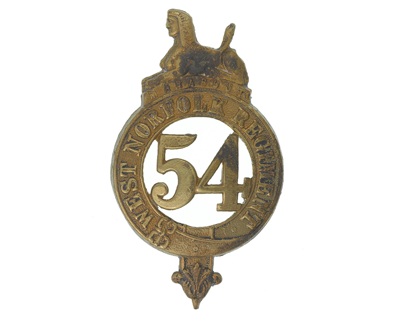 Glengarry badge, 54th (West Norfolk) Regiment, c1874