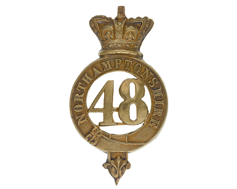Glengarry badge, other ranks, 48th (Northamptonshire) Regiment of Foot, c1874
