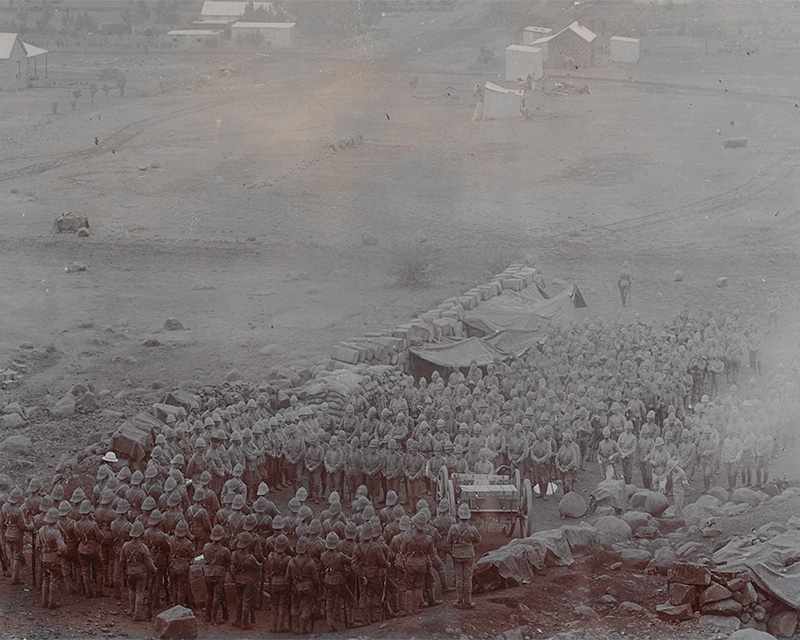 Church parade of The King's (Liverpool) Regiment, South Africa, c1900