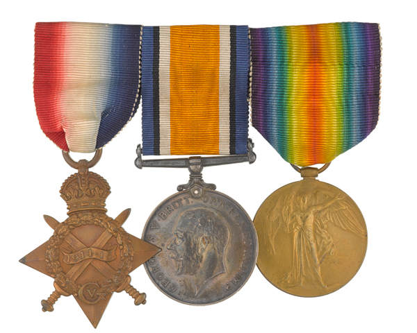 First World War medals  Sergeant Frederick Bowman, The Border Regiment, c1918