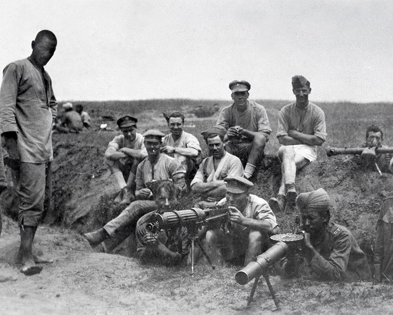 British and Indian machine gunners, Mesopotamia, 1917