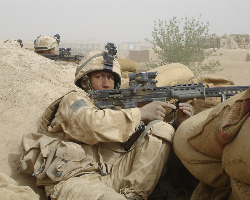 A soldier from ‘D’ Company, 2nd Battalion, The Royal Gurkha Rifles, Helmand, 2006