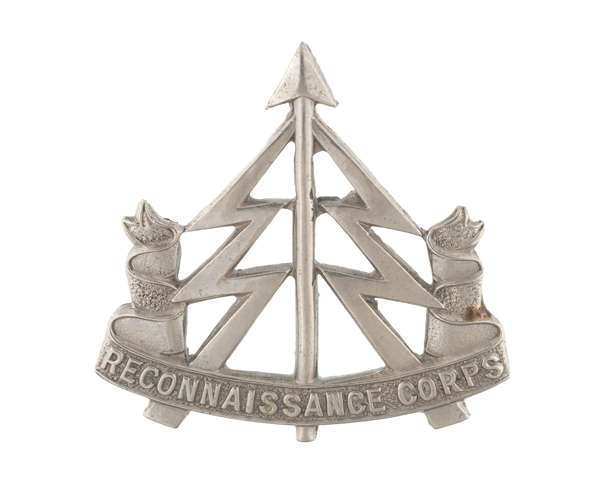 Cap badge of the Reconnaissance Corps, c1941