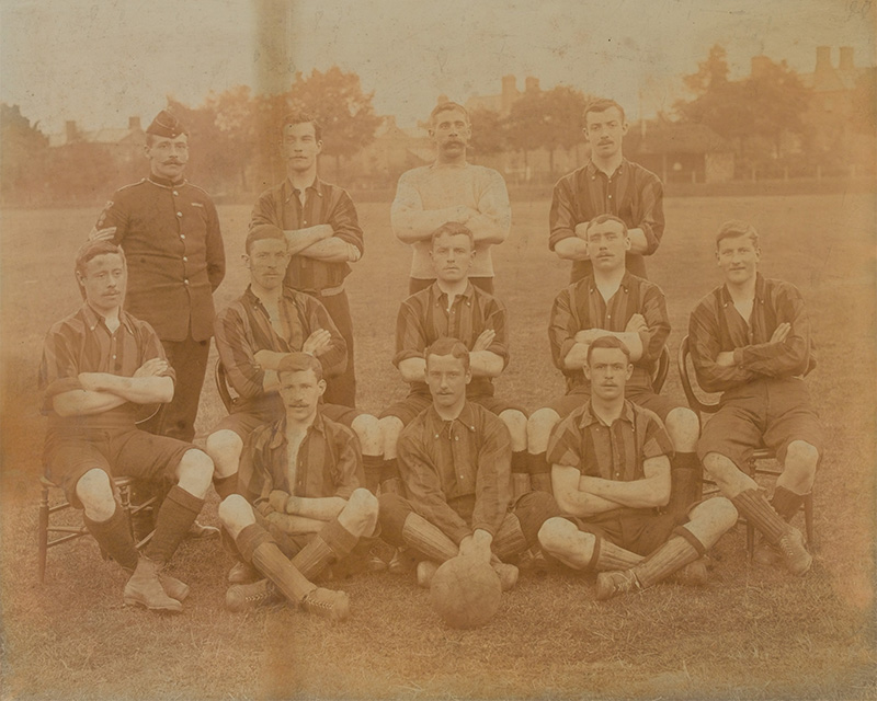 17th Company, Royal Engineers, football team, Aldershot, 1890