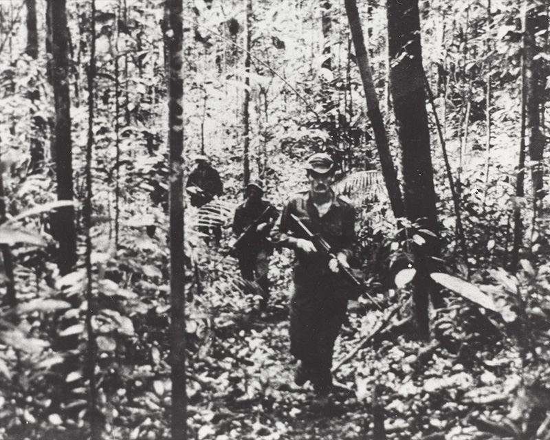 On patrol in the jungles of North Borneo, c1964