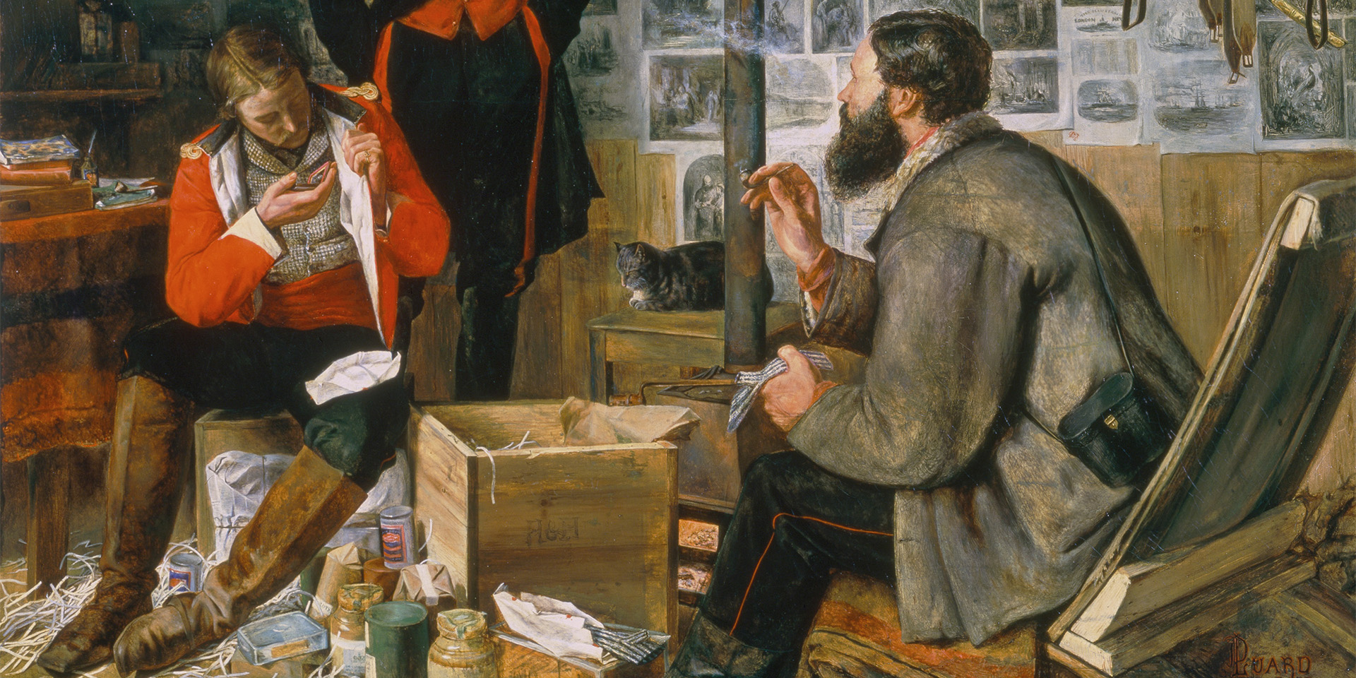 Detail from the painting ' A Welcome Arrival, 1855'