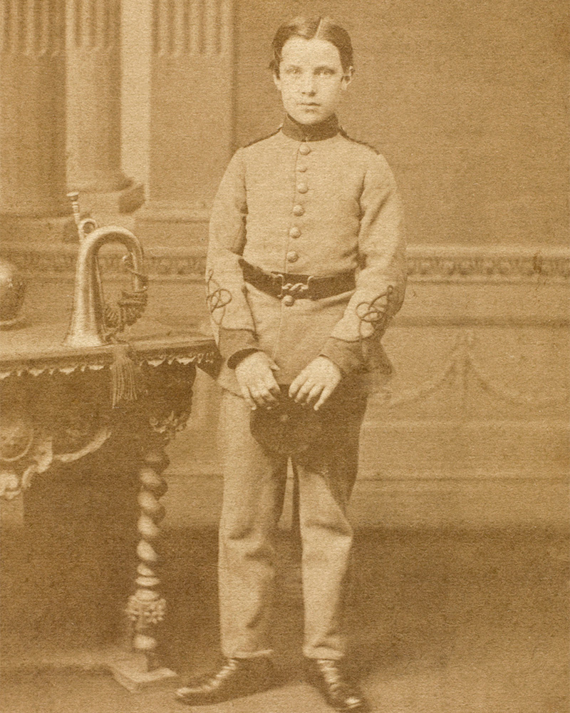 A boy bugler of the Victoria era, c1864
