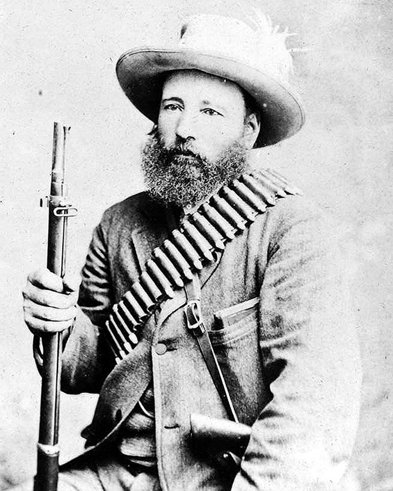 A Boer holding a Martini-Henry rifle, 1880